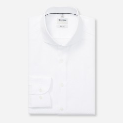 OLYMP ΠΟΥΚΑΜΙΣΟ BODY FIT CUTAWAY ΜΙΚΡΟΣΧΕΔΙΟ ΛΕΥΚΟ