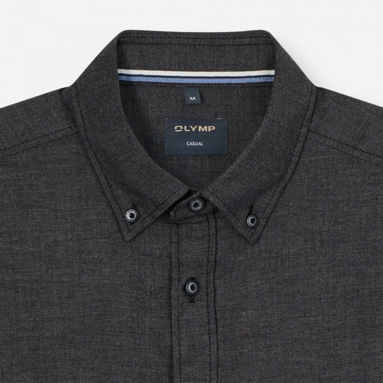 OLYMP ΠΟΥΚΑΜΙΣΟ REGULAR FIT BUTTON DOWN MOUNTAIN TWILL ΑΝΘΡΑΚΙ