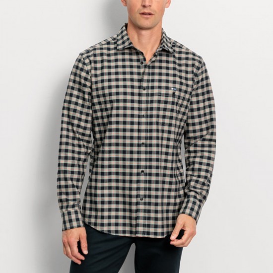 OLYMP ΠΟΥΚΑΜΙΣΟ REGULAR FIT ΚΑΡΟ ΜΑΥΡΟ-ΛΑΔΙ