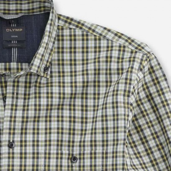 OLYMP ΠΟΥΚΑΜΙΣΟ BUTTON DOWN MODERN FIT ΚΑΡΟ ΠΟΛΥΧΡΩΜΟ