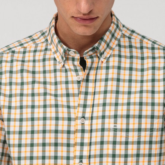 OLYMP ΠΟΥΚΑΜΙΣΟ BUTTON DOWN REGULAR FIT ΚΑΡΟ ΠΟΛΥΧΡΩΜΟ