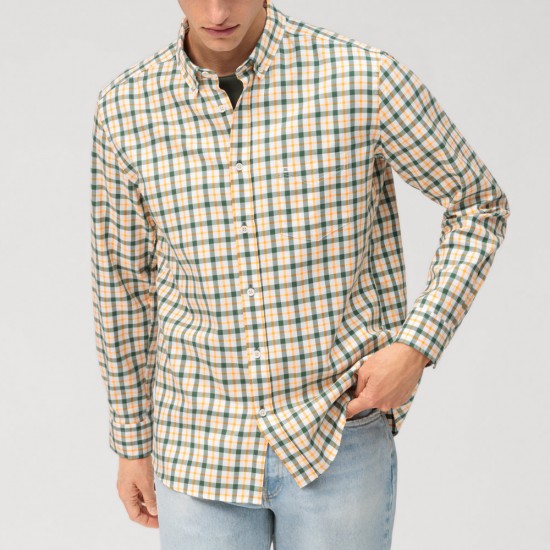 OLYMP ΠΟΥΚΑΜΙΣΟ BUTTON DOWN REGULAR FIT ΚΑΡΟ ΠΟΛΥΧΡΩΜΟ