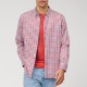 OLYMP ΠΟΥΚΑΜΙΣΟ BUTTON DOWN REGULAR FIT ΚΑΡΟ ΜΠΛΕ-ΚΟΚΚΙΝΟ