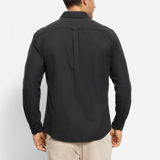 OLYMP ΠΟΥΚΑΜΙΣΟ REGULAR FIT TWO-PLY ΜΙΚΡΟΣΧΕΔΙΟ ΜΑΥΡΟ