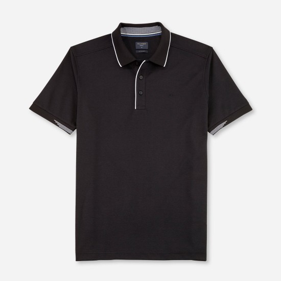 OLYMP POLO CASUAL ACTIVE DRY ΜΑΥΡΟ