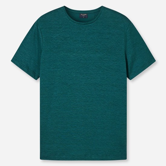 OLYMP T-SHIRT ΛΙΝΟ REGULAR FIT ΠΕΤΡΟΛ